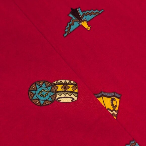 Vintage Native Inspired Sharon Young Dress Desert Western 80s Novelty Print Maxi - Picture 4 of 8